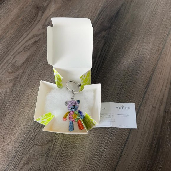 Multicoloured glittered Morellato Teddy Bear Key Chain - Picture 6 of 15